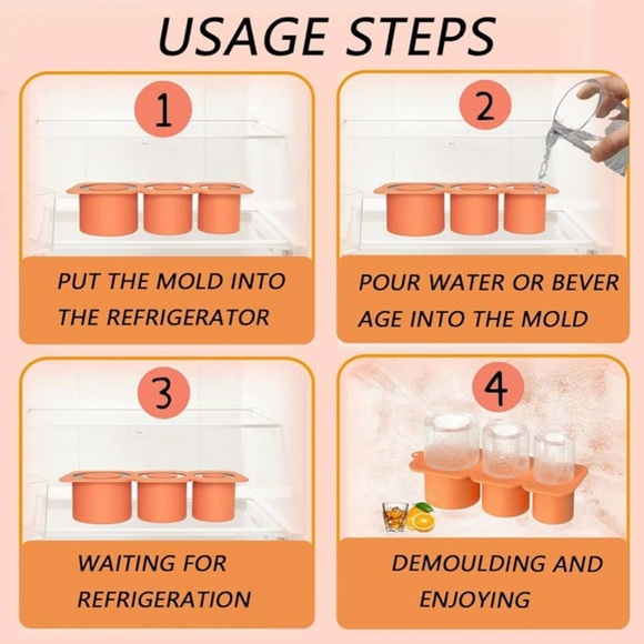 NIB Silicone Ice Cube Tray for Tumbler 30 to 40 oz With Bin and Lid For Freezer - Picture 7 of 11